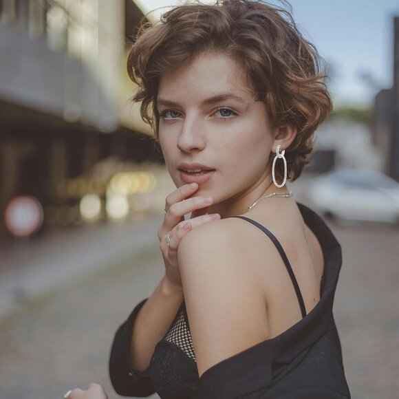 Sterling Silver Hoop Earrings Small Dangle Boho Gifts for Sensitive Ears Men’s W - Picture 2 of 9